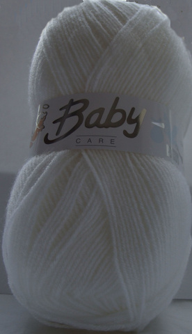 Baby Care 4 Ply Yarn 10 x100g Balls White - Click Image to Close